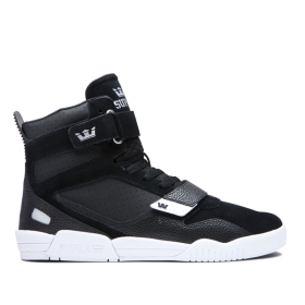 Supra BREAKER Høye Sneakers Dame Svart/Sølv/Hvite | NO-76951